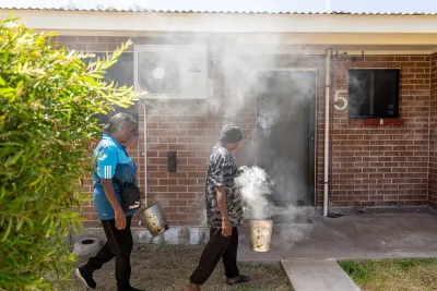 Smoking ceremony at the Open House Women’s Facility.